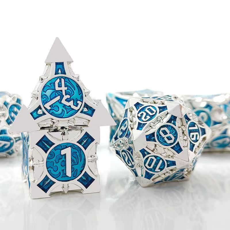 Dice Set Polyhedral - 7 Stuks Cosplay D4-D20 Dnd Messing