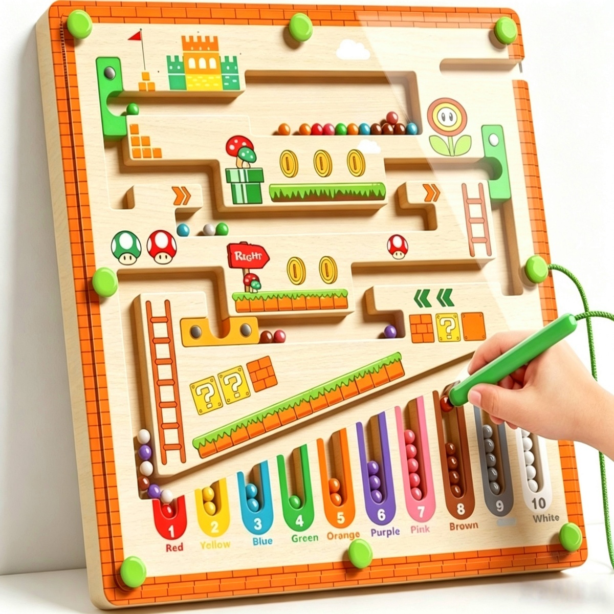 Board Game Qwirkle - Magnetisch doolhofbalspeelgoed Montessori telbord Vroeg onderwijs