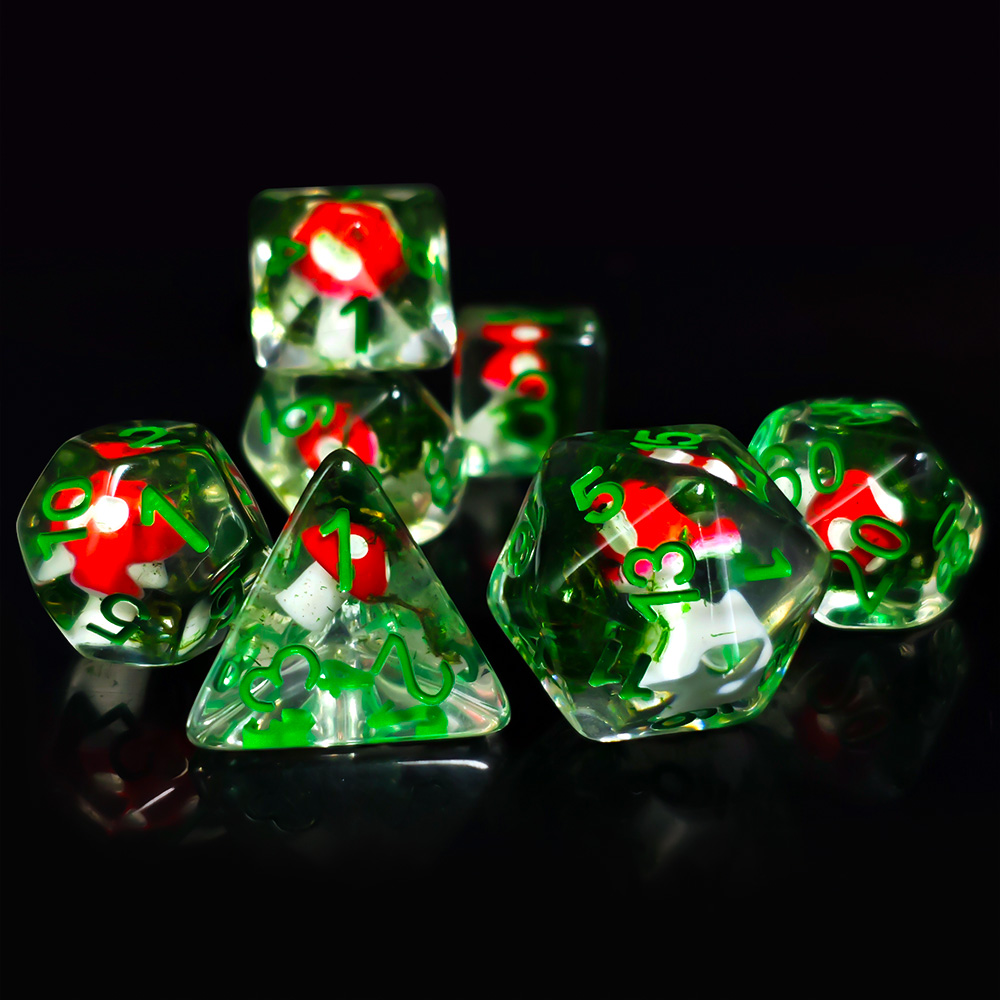 Dice Set Polyhedral - 7 stks/set DND Dobbelstenen Transparante Hars