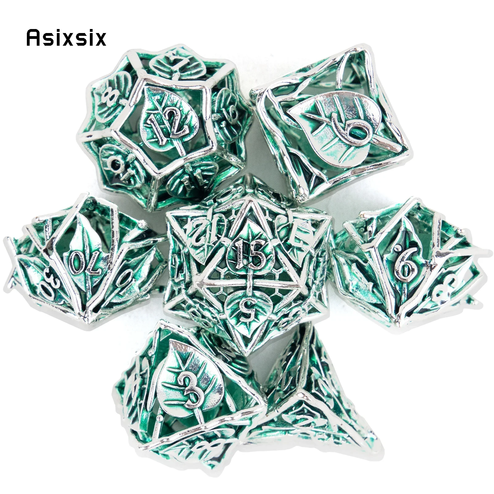 Dice Set Polyhedral - Metalen dobbelstenen, perfect voor tabletop rollenspellen