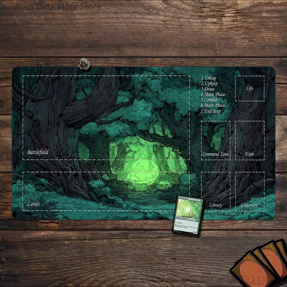 Play Mat Neoprene - MTG Forest Thema Speelmat Magic The