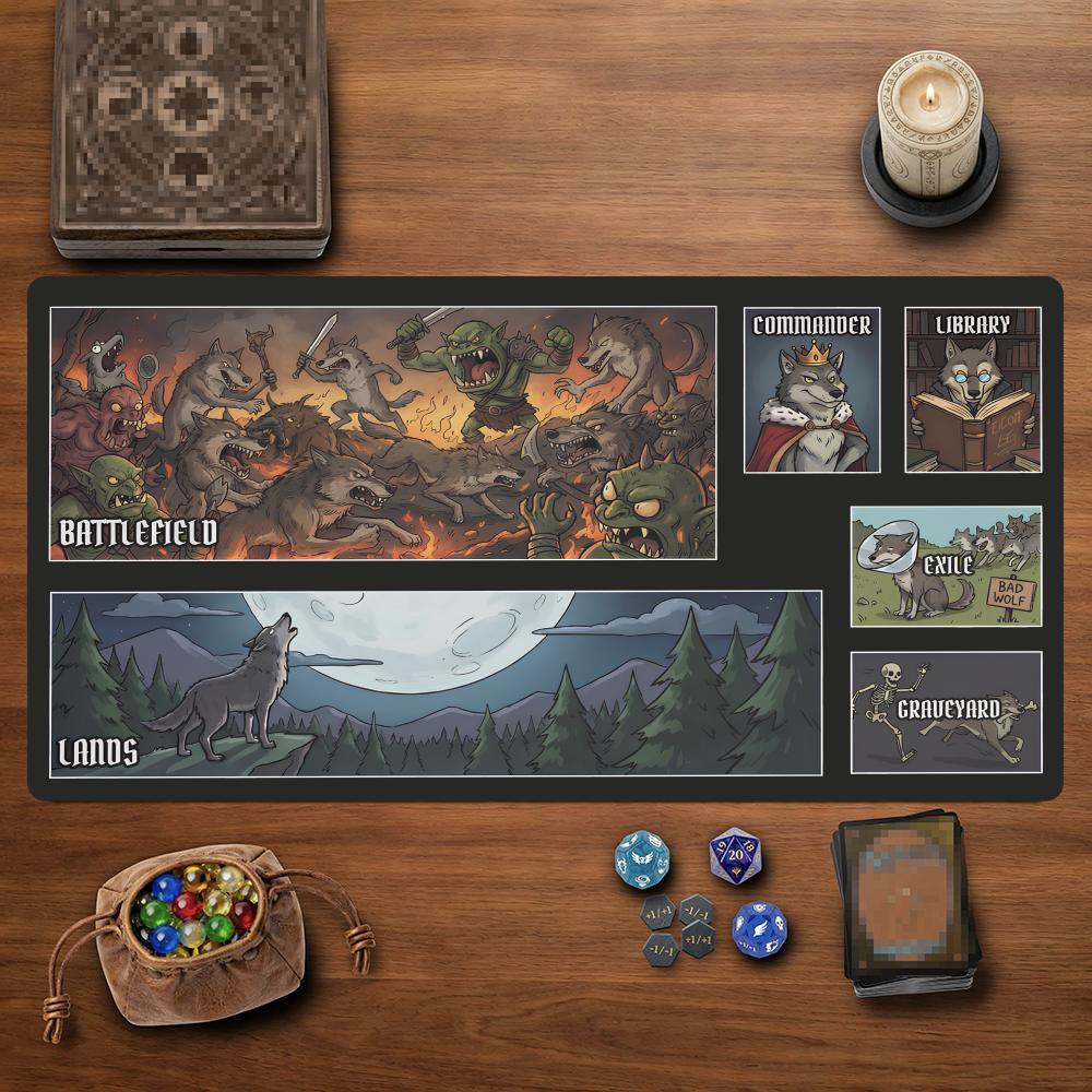 Play Mat Neoprene - Weerwolf Stam MTG&TCG Tafelblad Spelmat Magic