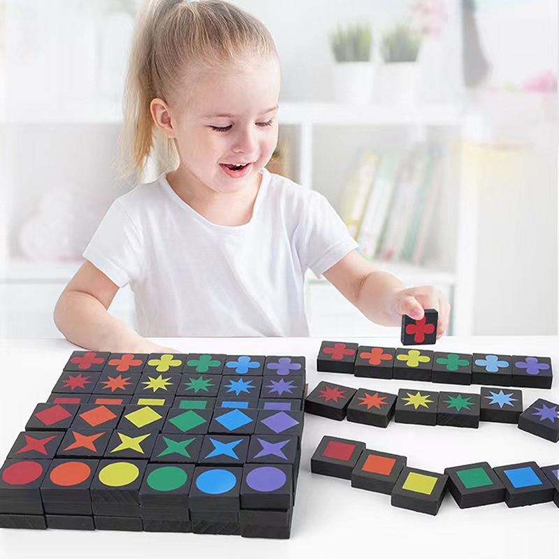 Board Game Qwirkle - Interactief bordspel Qwirkle houten schaakspel Familieplezier