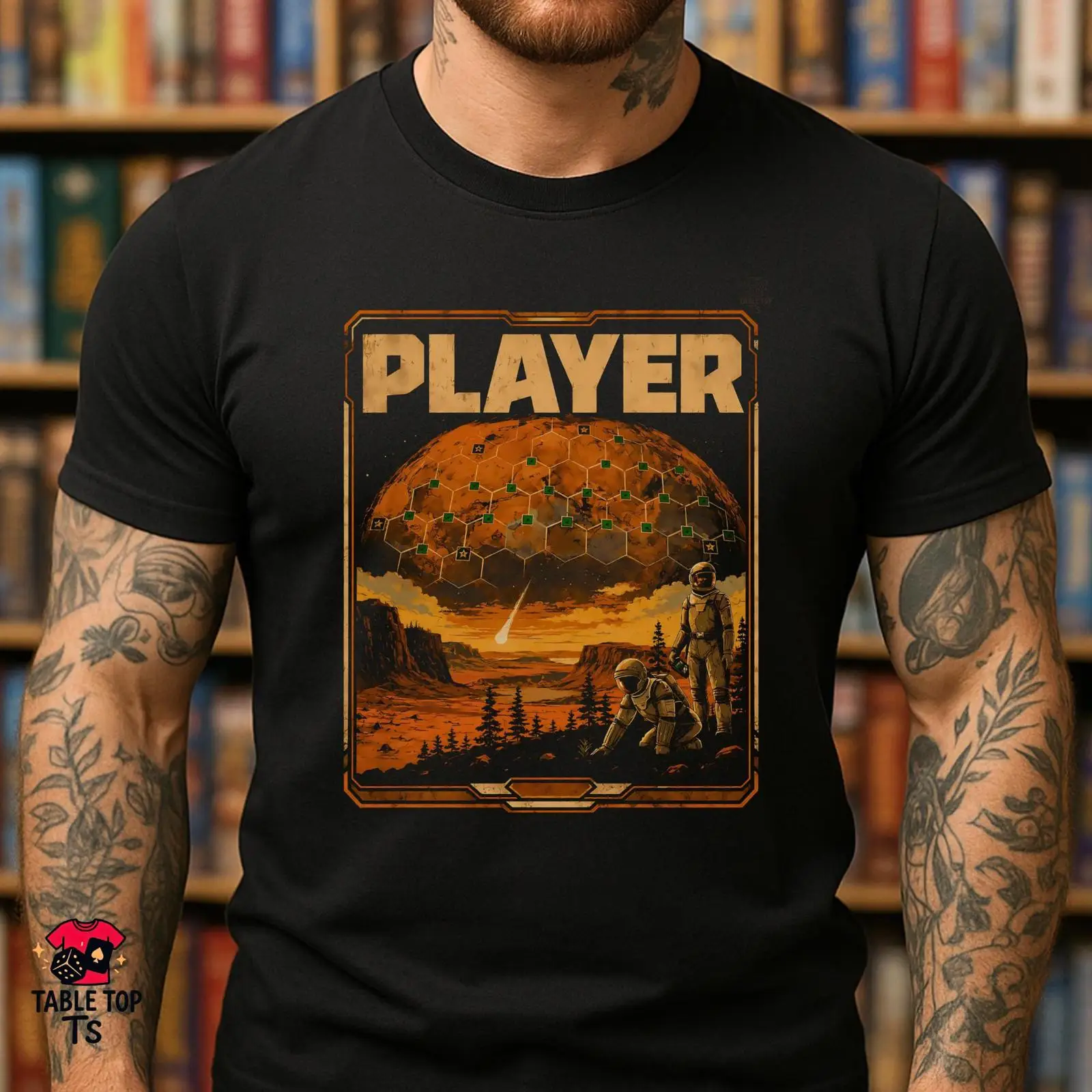Board Game Vintage - Terraforming Mars geïnspireerd PLAYER T-shirt Retro