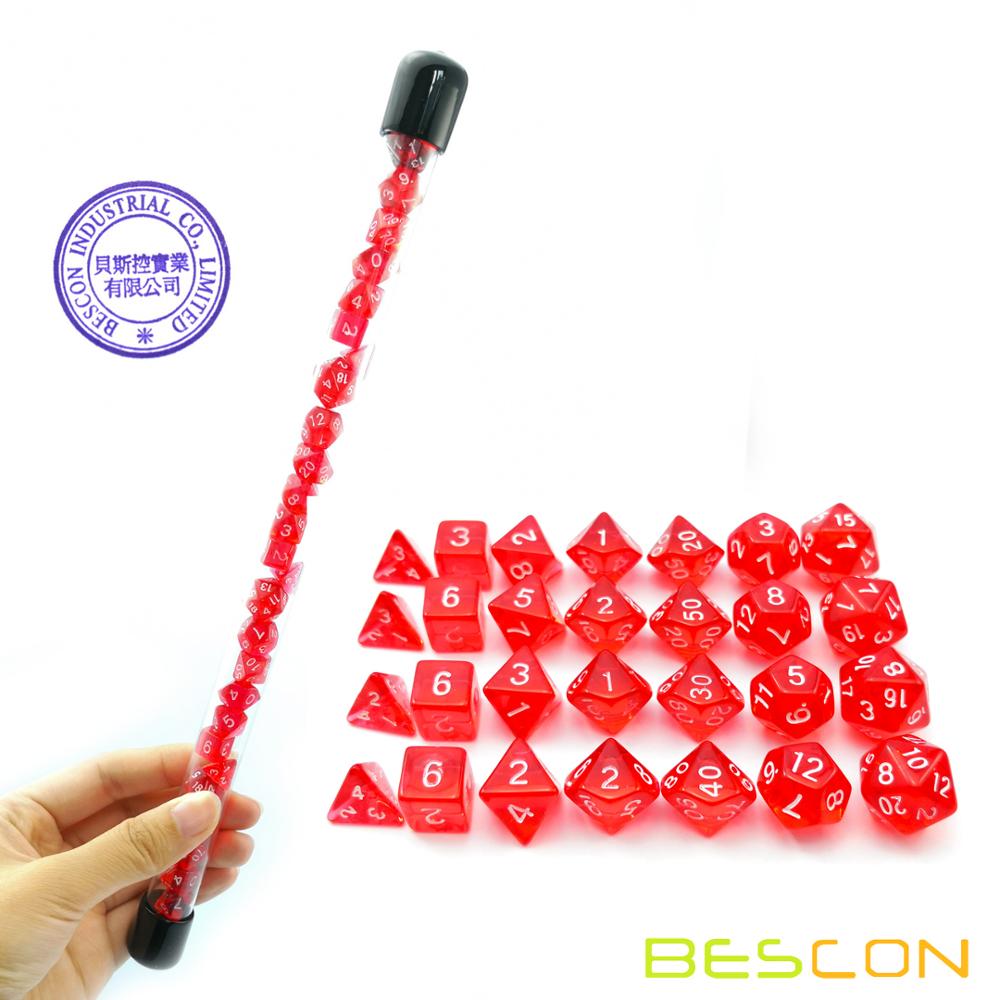 Bescon 28 Pcs Doorschijnende R - Dice Set Polyhedral recensie en prijs