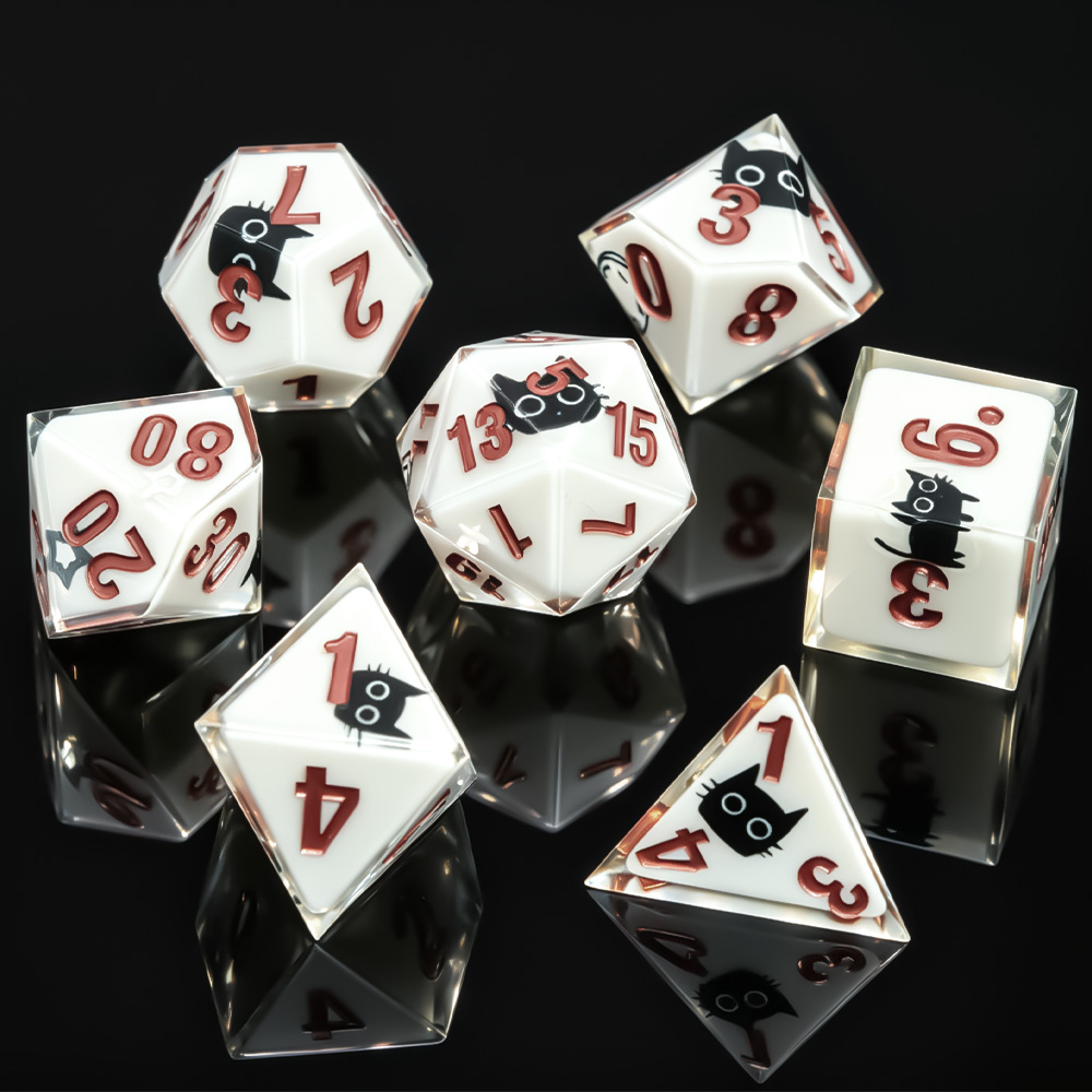 7-delige Magic Academy Cat Pol - Dice Set Polyhedral recensie en prijs