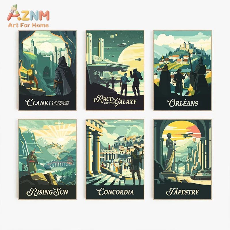 AZNM Retro Bordspel Kunst Canv - Board Game Vintage recensie en prijs