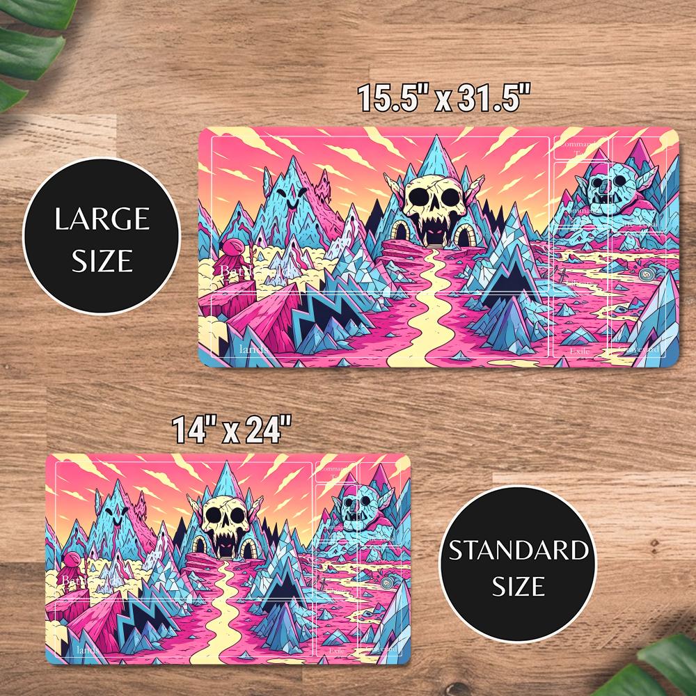 Cartoon Roze Schedel Berg TCG  - Play Mat Neoprene recensie en prijs