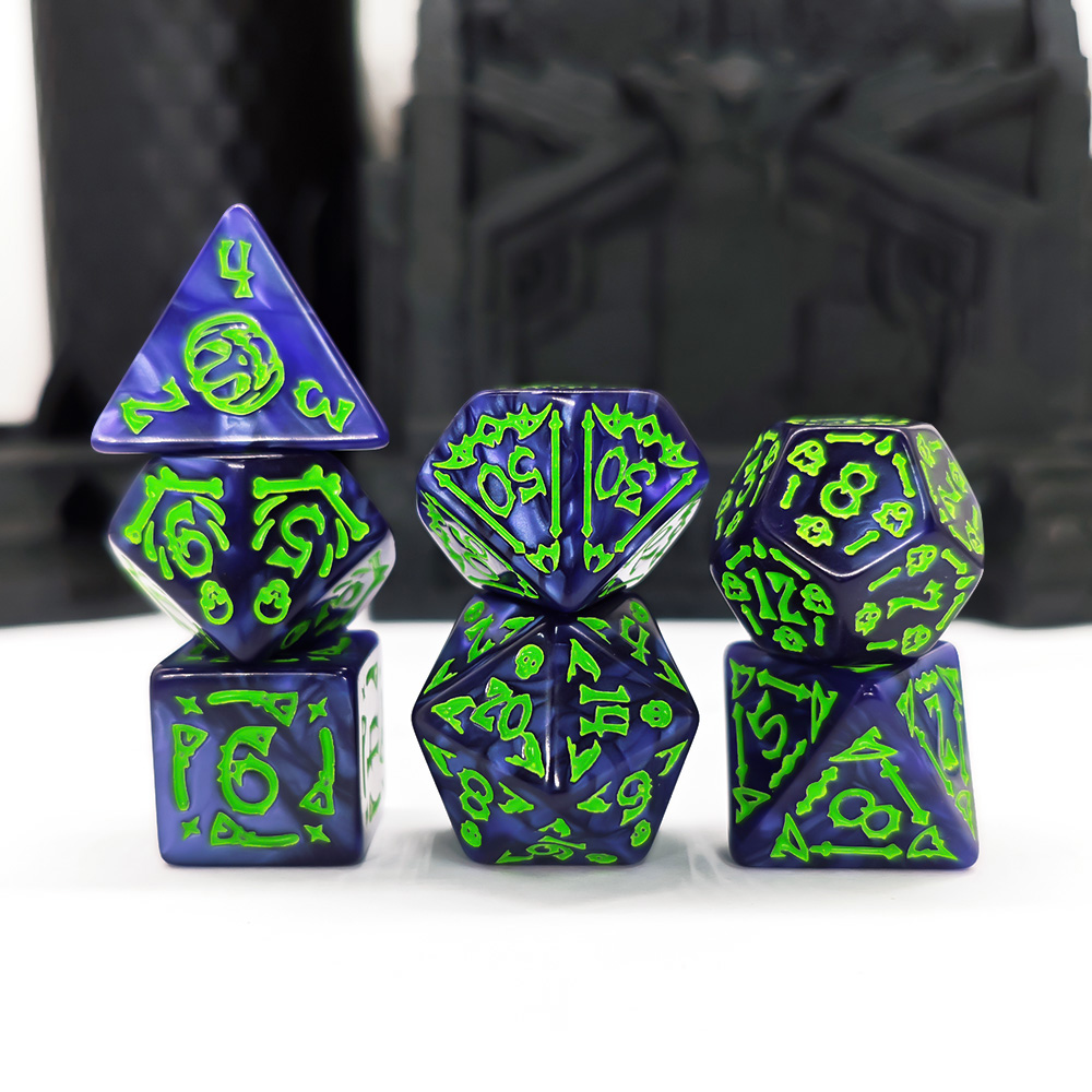 Cthulhu Donkerblauwe & Neon Gr - Dice Set Polyhedral recensie en prijs