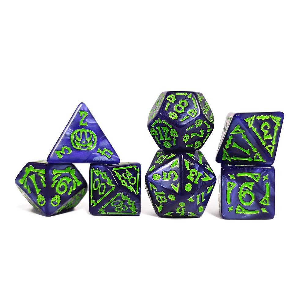 Cthulhu Donkerblauwe & Neon Gr - Dice Set Polyhedral recensie en prijs