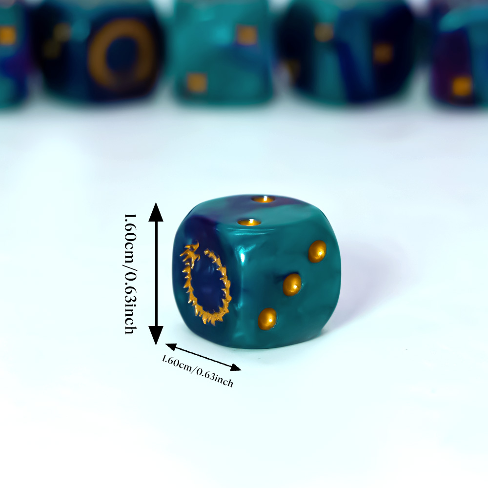 6 Stuks Diepzee Gouden Vlam D6 - Dice Set Polyhedral recensie en prijs