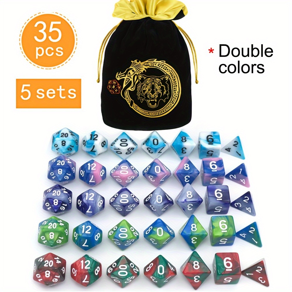 D&D 5 Sets 35 Stuks Polyedrisc - Dice Set Polyhedral recensie en prijs