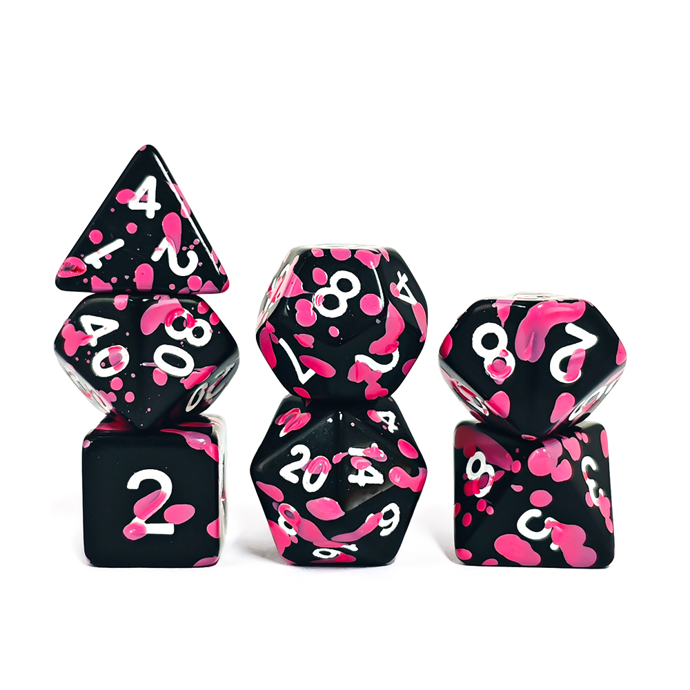 Polyhedrale Roze Ploetert Acry - Dice Set Polyhedral recensie en prijs